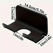Wall Mount Hair Dryer Holder Non-Drill Bathroom Storage Rack Blow Dryer Organize