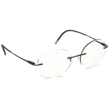 Silhouette Eyeglasses 5561 6040 Purist Harmonious Brown Rimless 52[]19 150