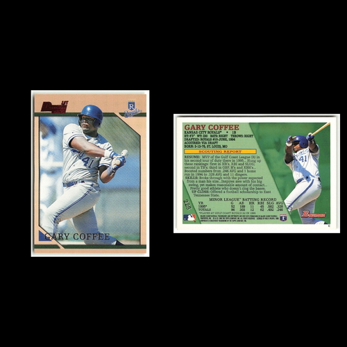 Gary Coffee Rookie #225 1996 Bowman Kansas City Royals Baseball Card ...