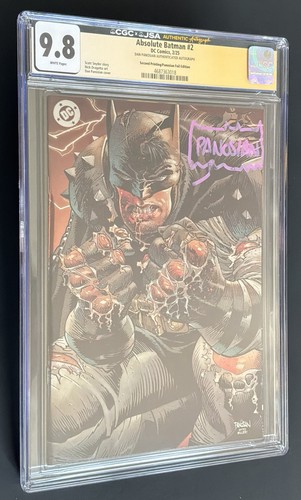 Absolute Batman #2 2nd Print Foil CGC 9.8 JSA Signed Panosian TOP POP Only 2 NR!