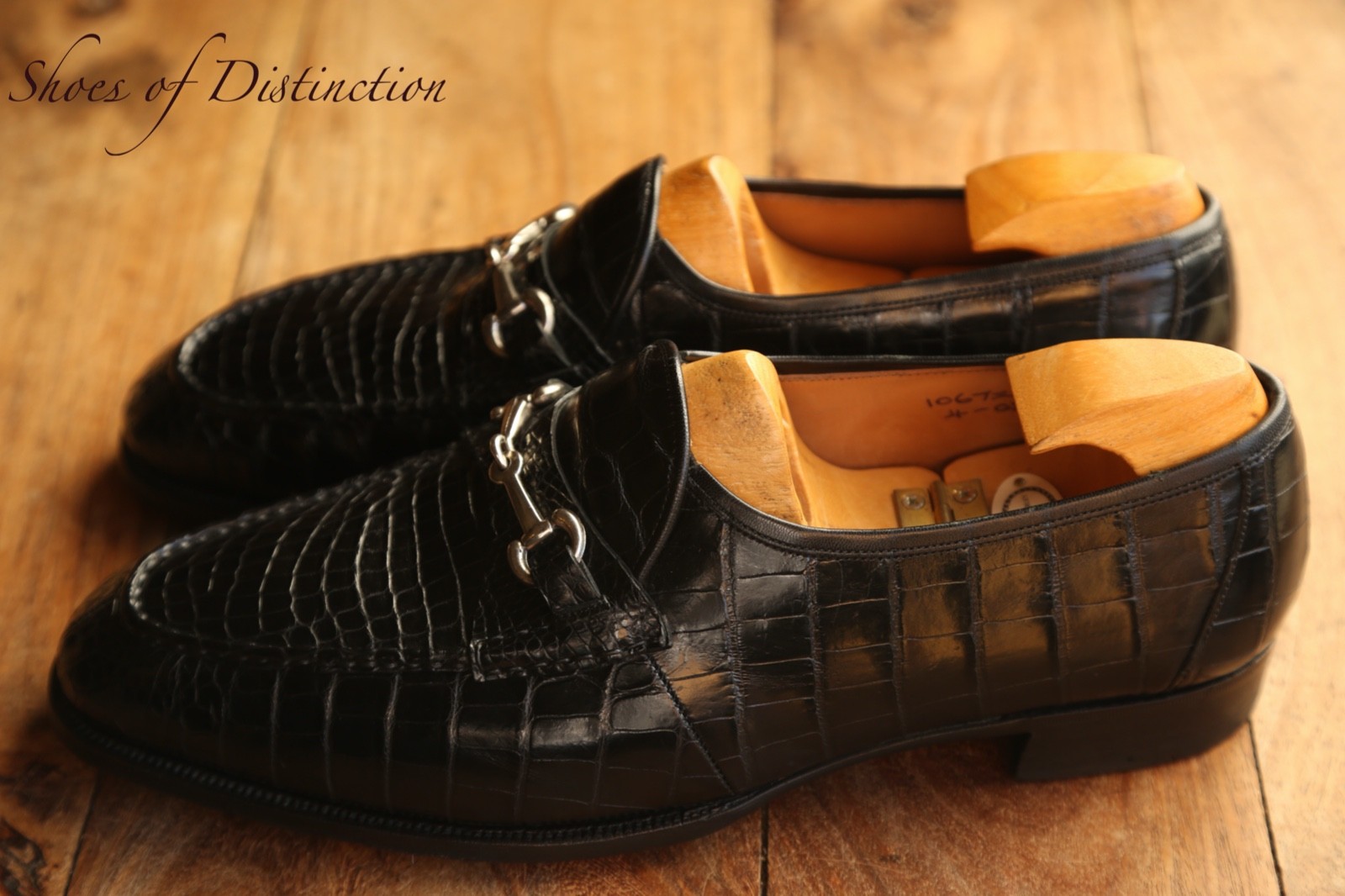 George Cleverley Bespoke Black Crocodile Silver Bit Shoes Loafers Mens UK 11 image 3