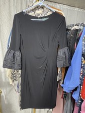 Ralph Lauren Classic womens dress size 6P Black Bell Sleeves