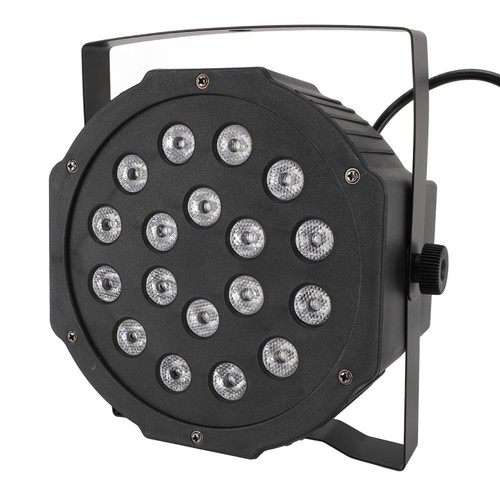US Plug LED Stage Light 18 X 1W Sound Activated DMX 512 Control RGB Par Can ND