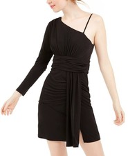 Teeze Me Womens Juniors Fitted Mini Bodycon Dress Black 3/4