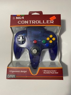 Cirka Wired Game Controller For N64 NINTENDO 64 Grape Blue NEW In Package