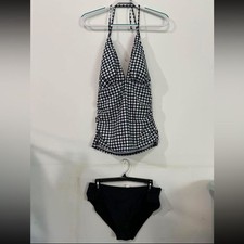 NEW Black and White Gingham Swimsuit
