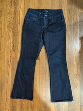 Riders by Lee Womens Denim Jeans Mid Rise Bootcut Stretch Sz 8 PETITE Dark Wash