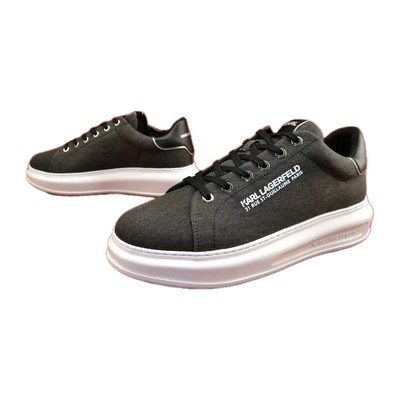 Karl Lagerfeld KAPRI MENS Sneaker Low Schwarz canvas Herren Schuhe Gr.42