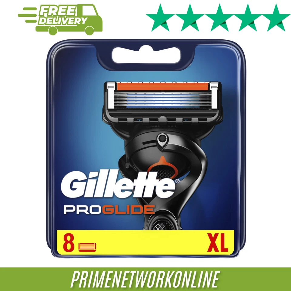 Gillette Proglide XL Blades 8 Pack Cartridges 100% BRAND NEW ORIGINAL ⭐⭐⭐⭐⭐