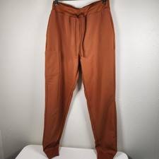 Mandala Women Scrub Size Small Tall Rust Jogger Drawstring Pants EUC