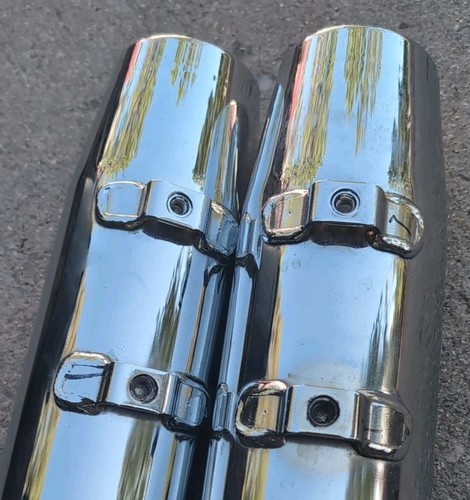 Origina Harley09-25 Trike Models Tri-Glide Exhaust Mufflers Tail Pipes Stock OEM - Picture 6 of 7