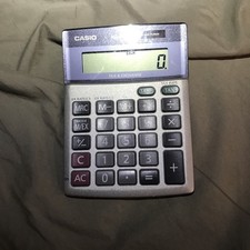 Vintage Casio MS-80TE Compact Desktop Calculator Tax Exchange Needs Battery