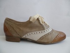 Marco Tozzi Sneakers Shoes Lace-Up Shoes Half Shoes Beige Brown Leather