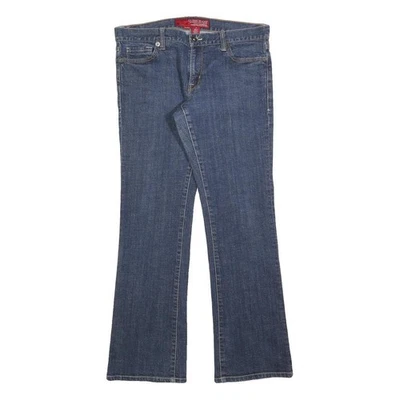 GUESS Femmes Coupe Standard Bleu Jean Évasé Coton Mélange Jean W34 L31 Classique - Photo 1/4