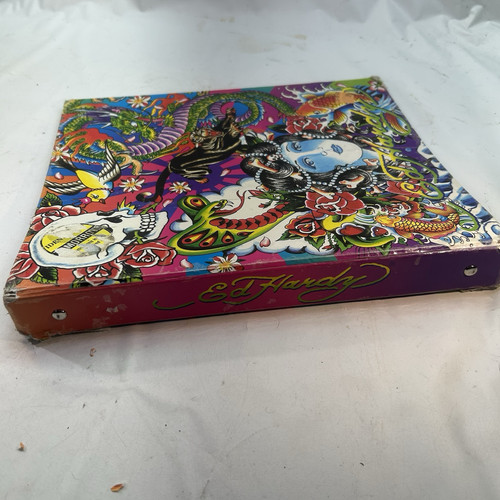 Lisa Frank Ed Hardy Mappe Ordner Notizbuch Vintage