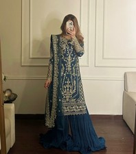 Designer Indian Pakistani Top Plazzo Bollywood Dress Party Wear Suit wedding