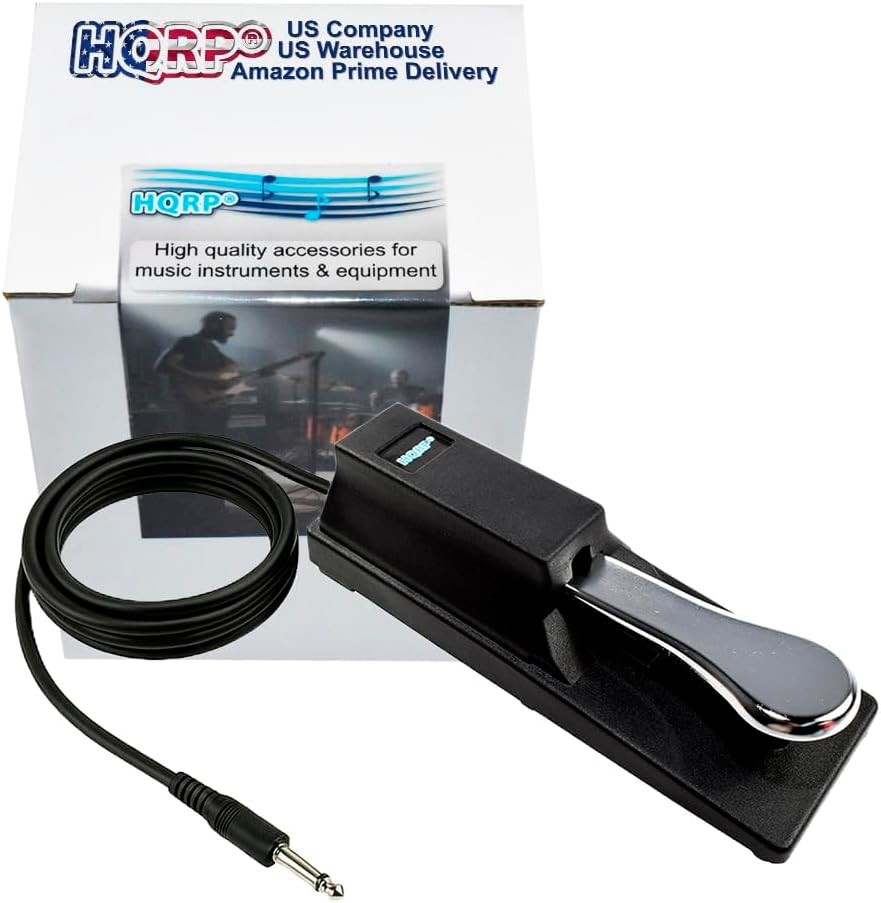 HQRP Sustain Pedal for Casio CTK-7000 CTK-811EX LK-300TV LK-90TV