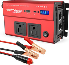 1000 Watt Power Inverters 12V to 110V for Vehicles - with Dual AC Outlets, 1000W
