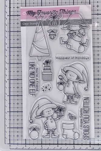 My Favorite Things BB-25 SANTA’S ELVES Stamp Set MFT Christmas Tree Snow Elf