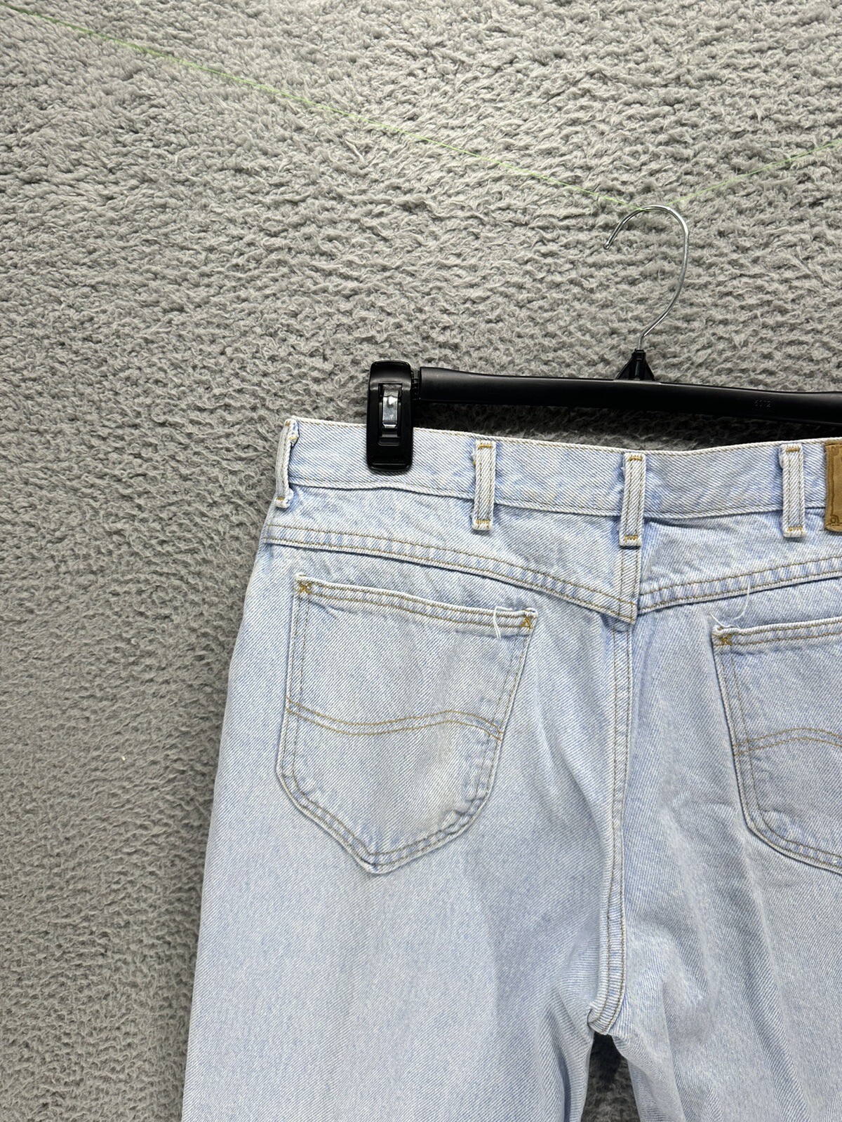 Vintage 80’s Lee Light Wash Blue Jeans Made in USA Cotton 33x28 Denim - Picture 13 of 24