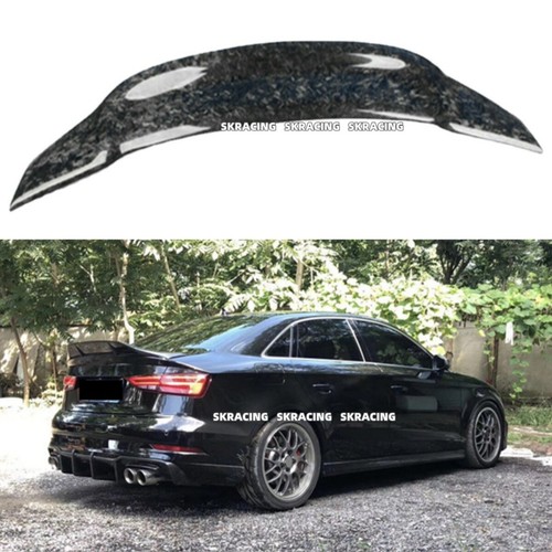 Forged Carbon Fiber Trunk Lid Spoiler Wing Lip For 2014-2020 AUDI A3 S3 RS3 8V - Picture 3 of 20