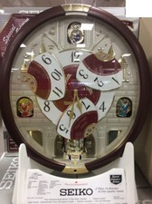 Seiko Melos In Motion Christmas Musical Wall Clock Model Qxm117gr Item 8 Seiko 24 Melos In Motion Musical Wall Clock With Swarovski Element New