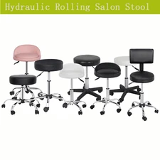 Hydraulic Tattoo Salon Adjustable Stool Massage Facial Spa Beauty Rolling Chair 