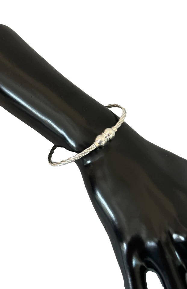 Cape Cod Bracelet TWIST 925 Sterling Silver Dbl Ball Size 7.5” New England Prep - Image 3 of 4