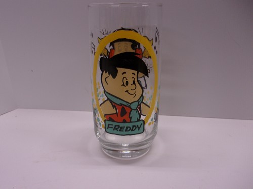 Vintage 1986 Pizza Hut Collector Glass Flinstone Kids Freddy Flinstone Cup