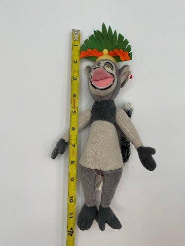 Peluche Ty Beanie Babies King Julien Penguins Of Madagascar Lemur 12" 2010 12" - Imagen 2 de 9
