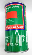 7up United We Stand Vintage 76' Stackable Soda Pop Can #41 South Dakota AS SHOWN