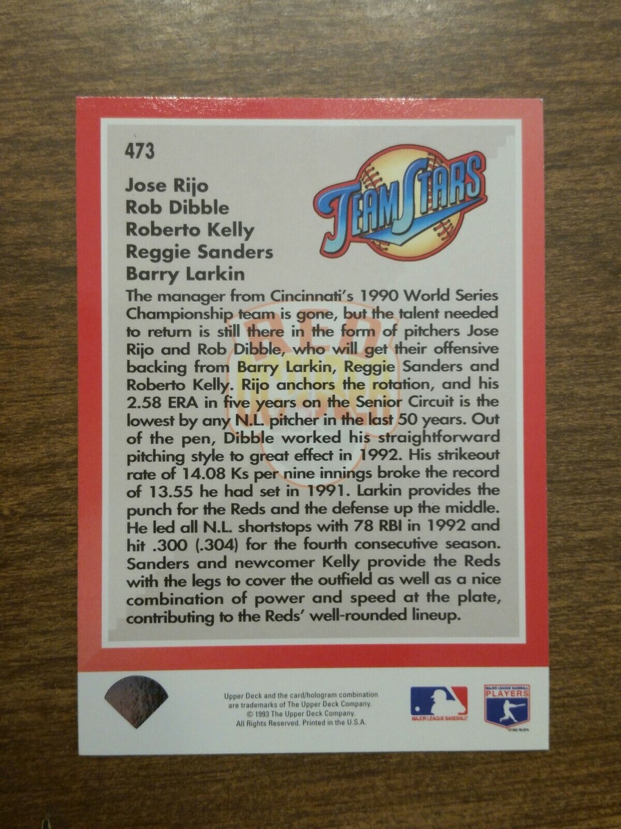 1993 Upper Deck Baseball Card #473 Red October/Rijo/Dibble/Kelly