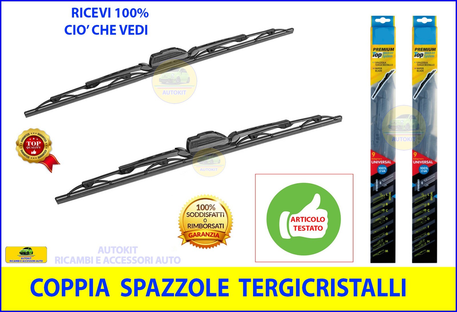 Tergicristalli COMPATIBILI per Golf VII 3p 2012  Spazzole tergi