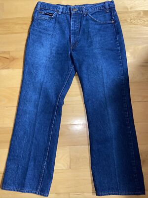 Vintage 80’s Denim LEVIS 522 USA 20517 0217 Orange Tab Blue Jeans 36 X 31  EUC