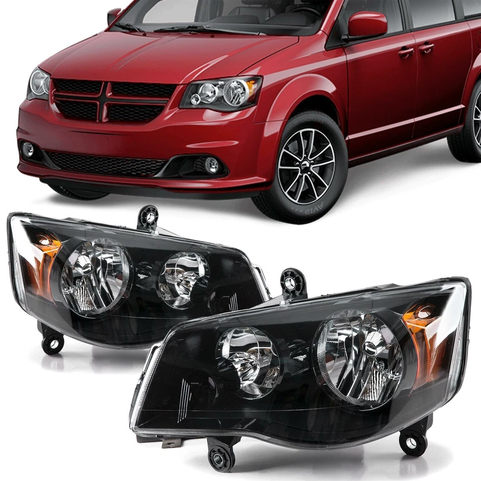Par de faros para Dodge Grand Caravan 2008-16 Town&Country 2011-18 faros Foto 2 de 4
