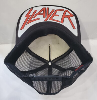 Heavy Metal Black Death Gothic Industrial Thrash WhiteHelmet Skul Trucker Adjust