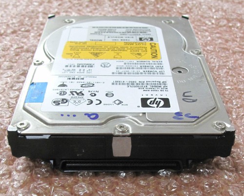 HP 3.5" 73GB 10k HOT SWAP Ultra~320 SCSI Hard Drive HDD, No Caddy, 9X3006-054 - Afbeelding 2 van 2