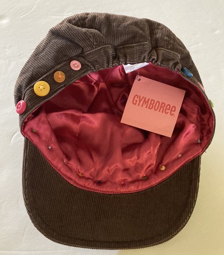 NUEVO CON ETIQUETAS Gymboree Muchos Puntos Talla 3-4 Marrón Botones Pana Pageboy Gorra Sombrero 3T-4T - Imagen 2 de 2