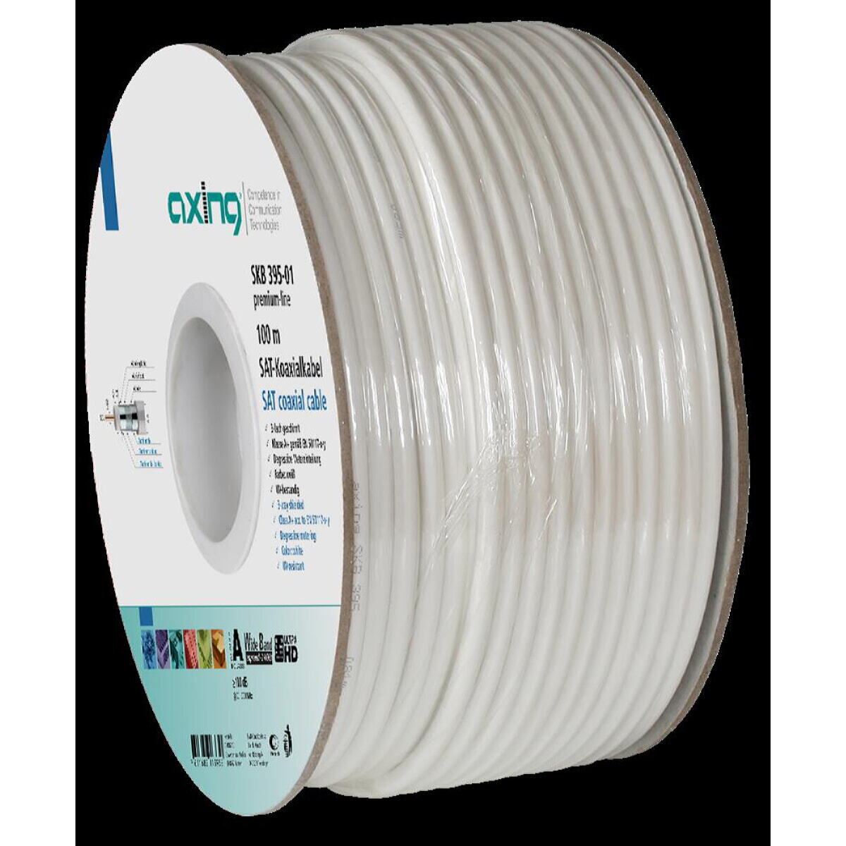 Axing Koaxialkabel Skb 395-01 100m Ring 100db Skb39501