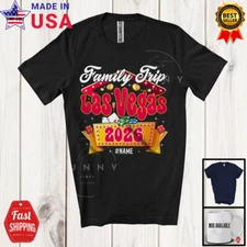 Custom Name Family Trip Las Vegas 2026; Awesome Vacation Las Vegas Lover T-Shirt