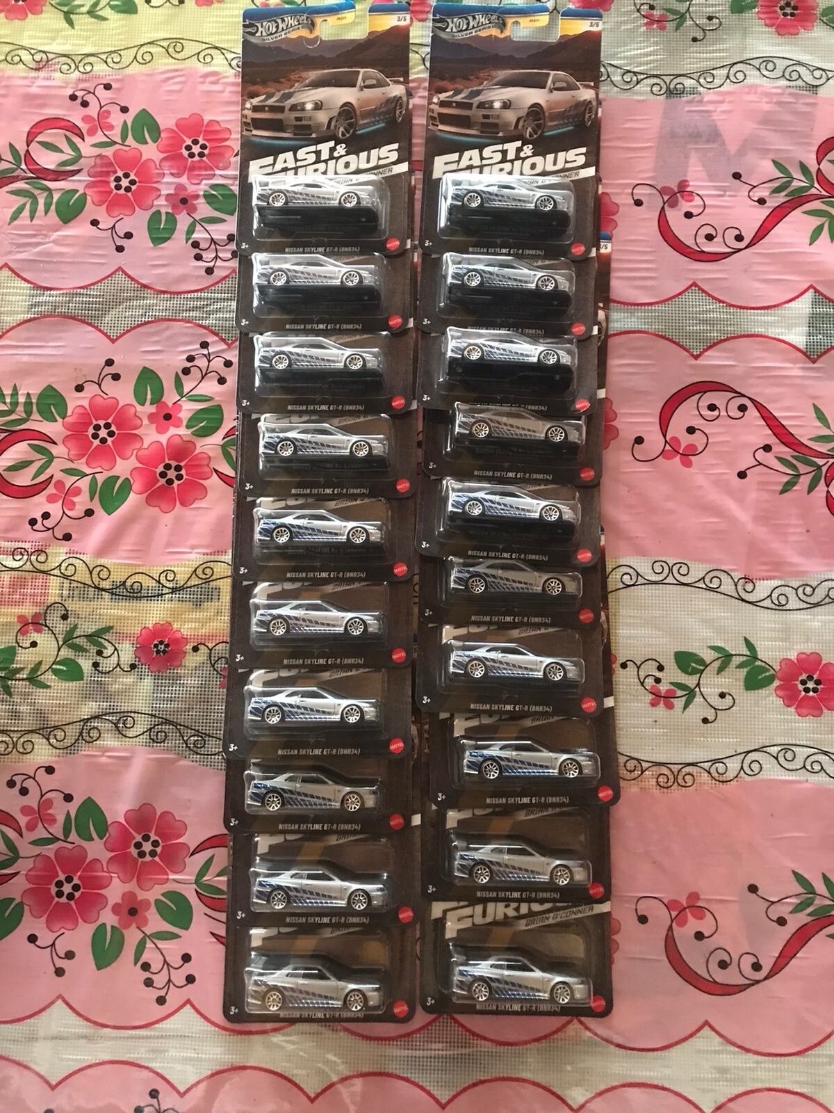 Lot 10 Pcs Nissan Skyline GTR R 34 Bnr 34 Fast Furious Hot Wheels