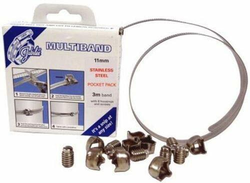 Jubilee clamp Multiband Pocket Pack 3m + 8 housing & screws Stainless Steel