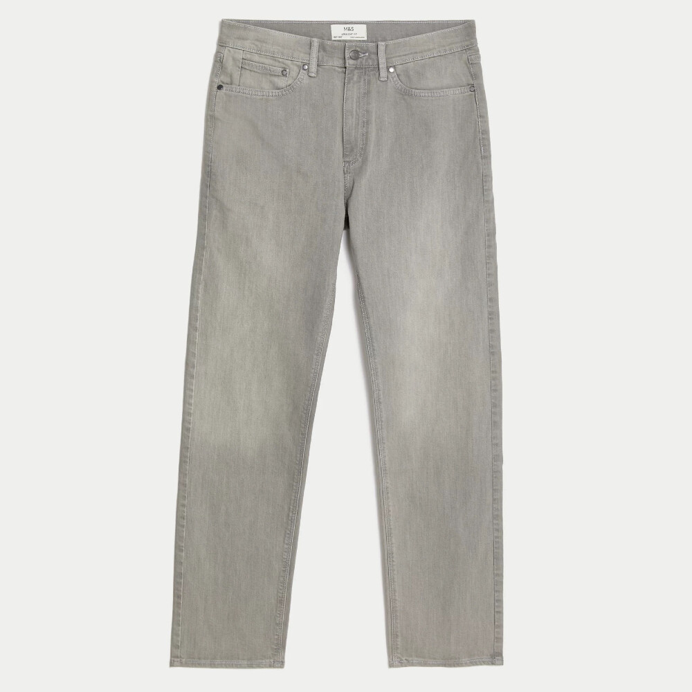 Mens M&S Stretch Jeans Slim Fit Grey W34 L31