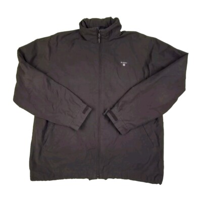 VTG Gant New Haven GNH Jacket XL Brown Hooded Lined Interior Pockets