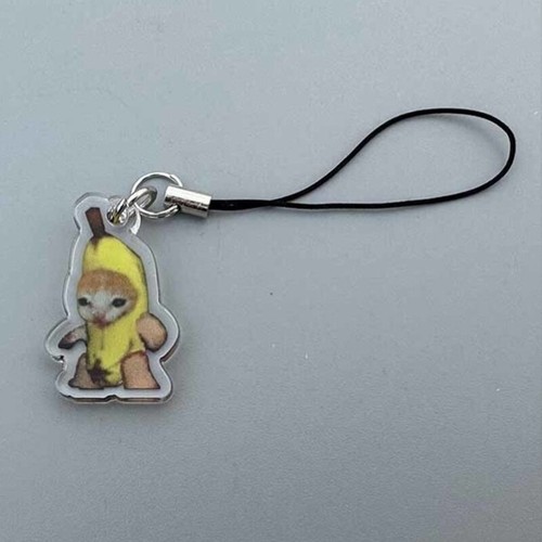 Keychain Happy Banana Chain Small Pendant Phone Strap Rope - 第 4/16 張圖片