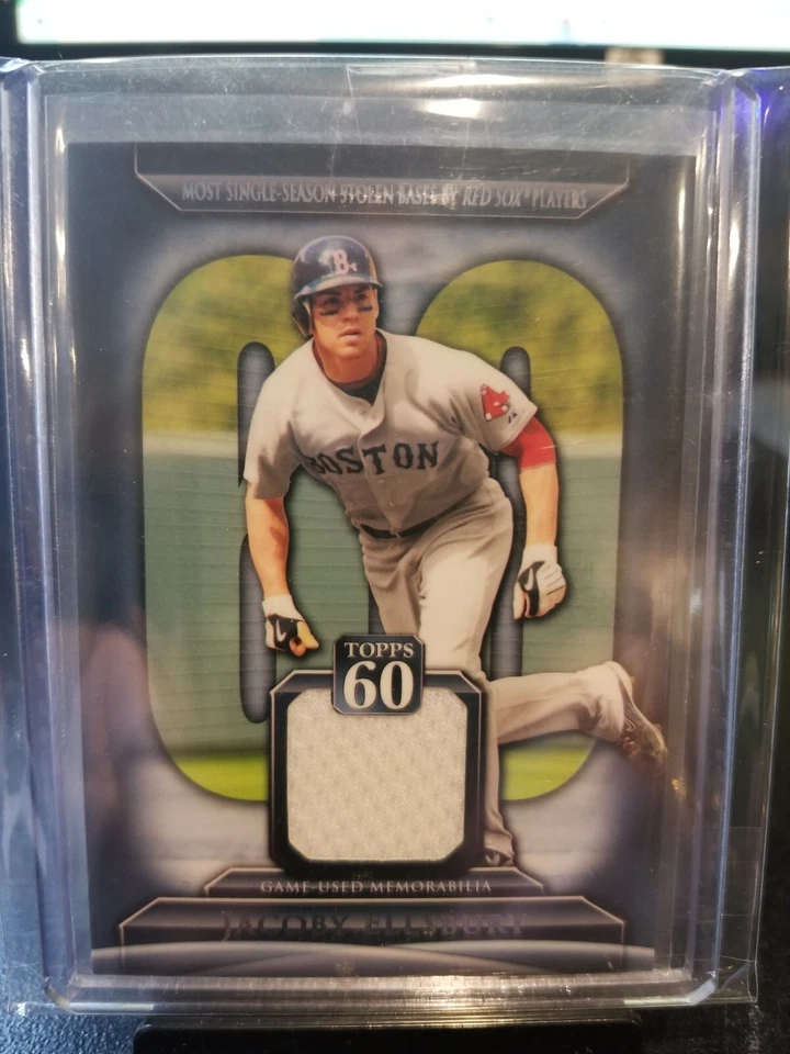 2011 JACOBY ELLSBURY TOPPS "60" RELIC CARD 70 STOLEN BASES. GEM. - Image 2 of 4