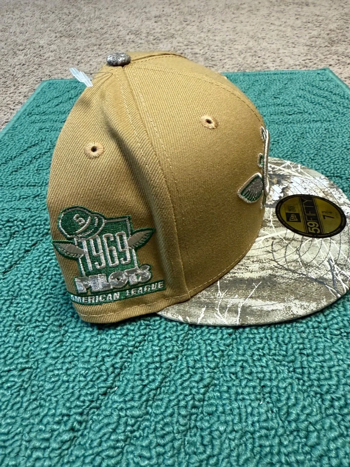 Seattle Pilots Camuflaje Pack New Era 59Fifty Ajustado Talla 7 3/4 Sombrero Foto 2 de 4