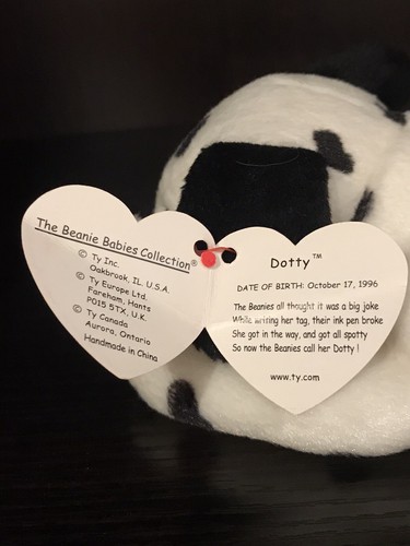 Ty Beanie Baby Dotty el perro dálmata 1996 retirado - auténtico/único dueño - Imagen 4 de 6