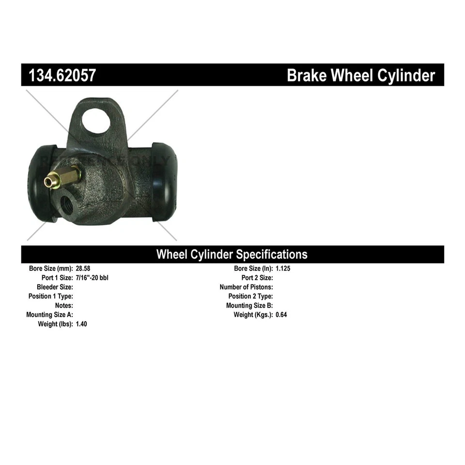 2 Centric Front Brake Wheel Cylinder Fits Chevrolet Bel Air 1955 1956 1957 1958 - Image 3 of 4