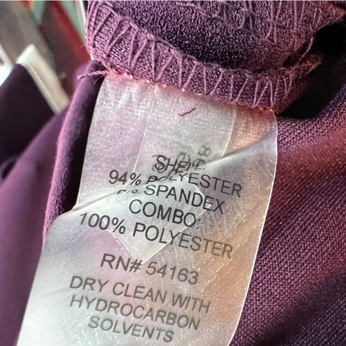 Tommy Hilfiger Size 14 Purple & White Collared Dress 3/4 Sleeves Faux Pockets - Picture 13 of 13